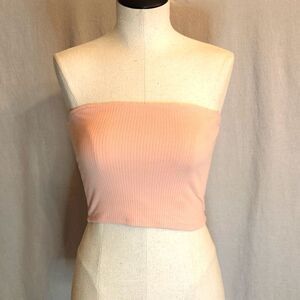WOMENS Hollister peachy pink small ribbed tube top